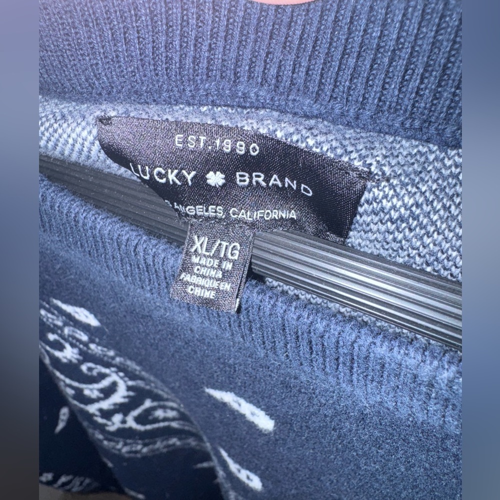 Navy Paisley Women's Sweater